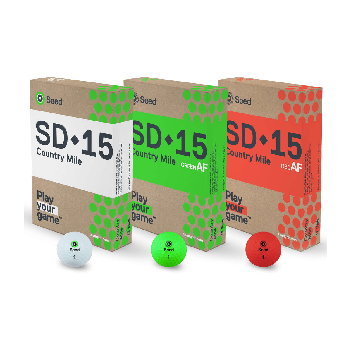 Seed SD15 Ball Bundle Best Value Coloured Golf Ball Deal Seed Golf UK